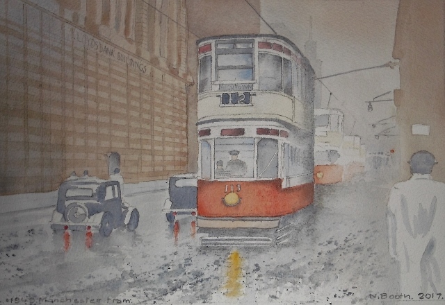 1949 Manchester tram, painted 2017