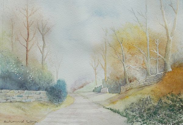 Autumnal Lane, painted 2021