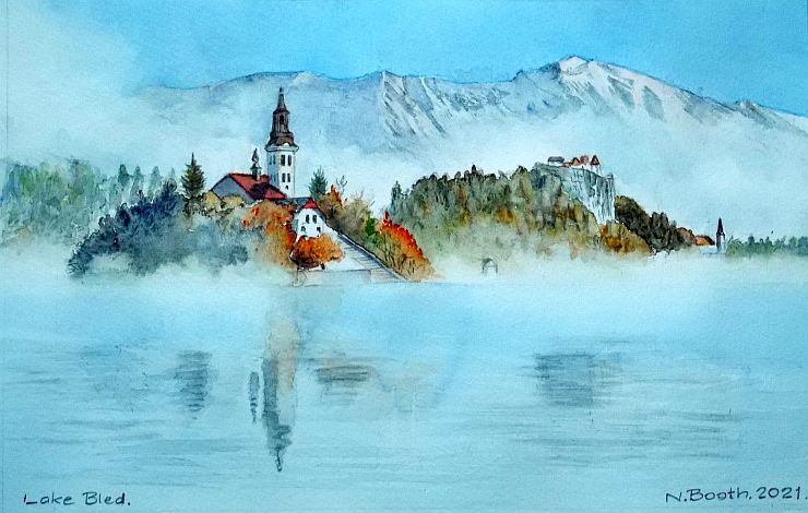 Lake Bled, painted 2021
