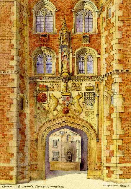 Gateway, St.John's College, Cambridge, painted 2009