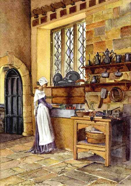 Canons Ashby Kitchen 1, painted 2003