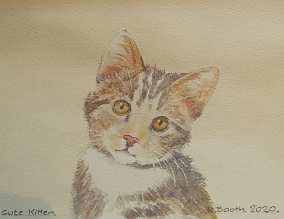 Cute Kitten, painted 2020