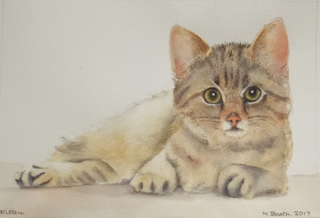 Kitten, painted 2017