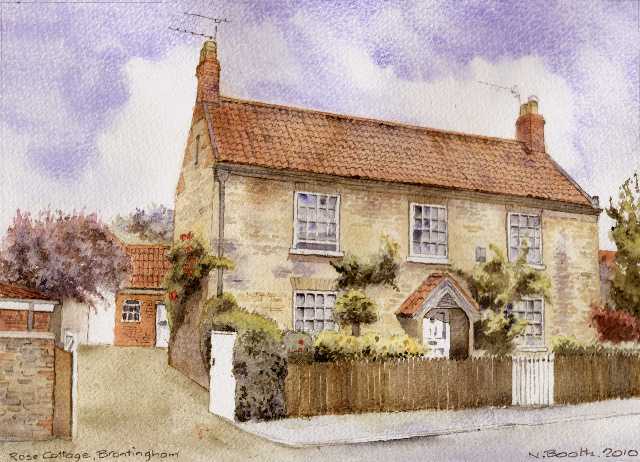 Rose Cottage, Brantingham, painted 2010