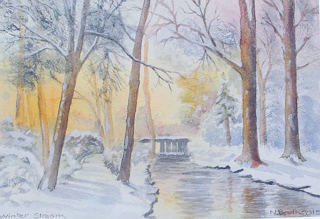 Winter Stream, painted 2019