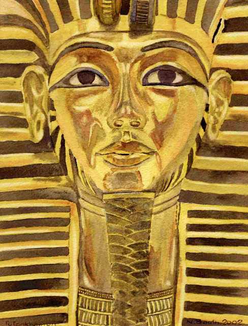 Tutankhamun, painted 2002